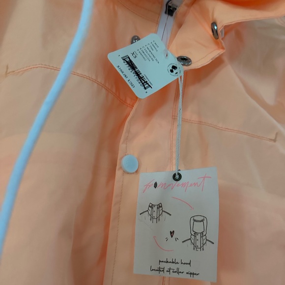 Free People Movement Rain And Shine Jacket Nylon Morning Sun Orange Size XS NWT - Picture 6 of 9